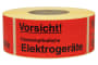 Warnetiketten aus Papier, rot, "Vorsicht! Empfindliche Elektrogeräte" Warnetiketten aus Papier, rot, "Vorsicht! Empfindliche Elektrogeräte"