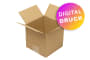 Wellpapp-Faltkarton 1-wellig, quadratisch, braun, Qual. 1.10 - bedruckt