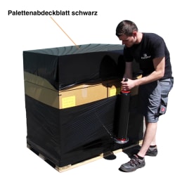 Palettenabdeckblatt, schwarz, 30 µ, 8260045 Palettenabdeckblatt, schwarz, 30 µ, 8260045