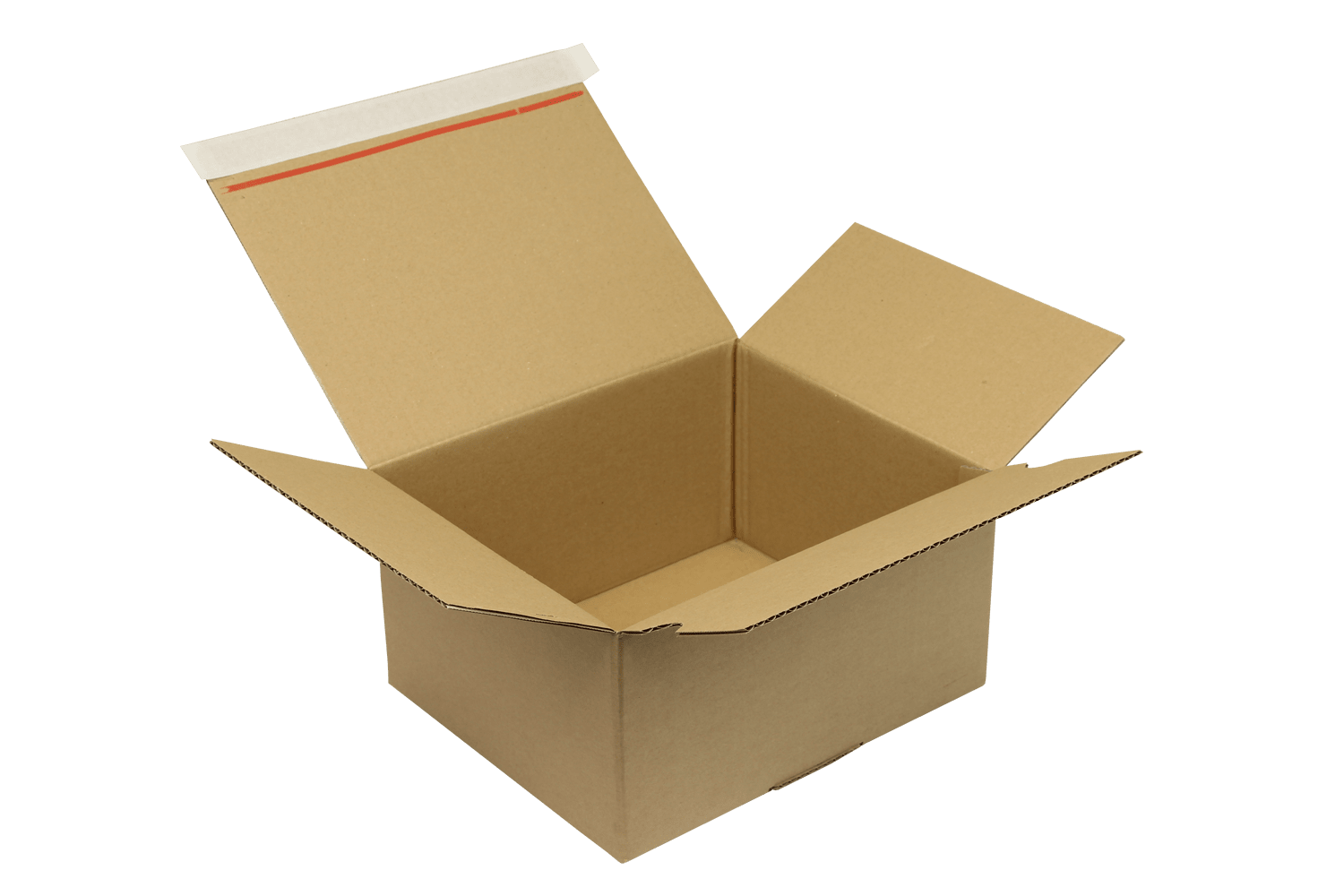 Automatikkarton mit SK-Verschluss, Aufreißhilfe