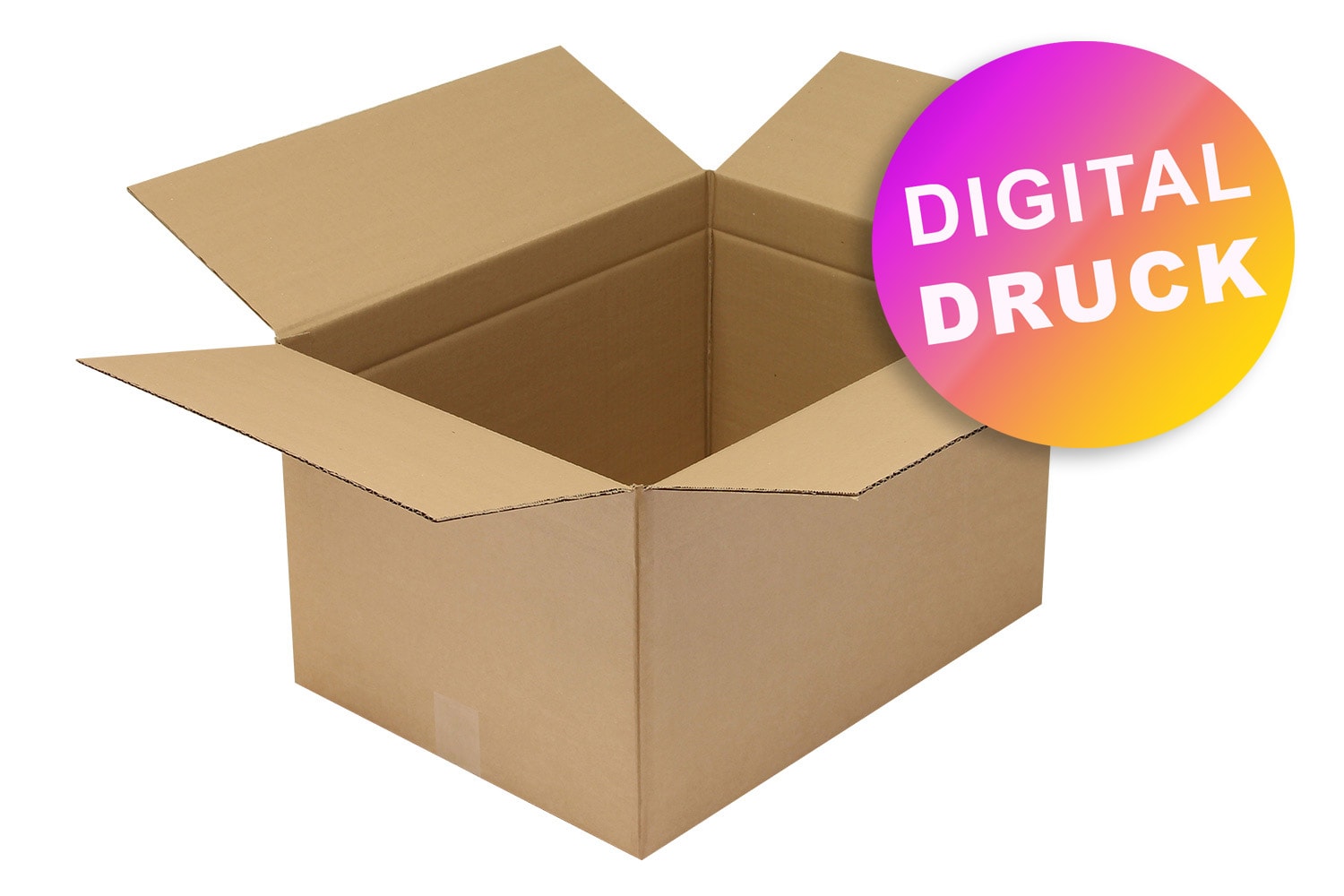 Wellpapp-Faltkarton 1-wellig von 500 - 599 mm Länge - bedruckt