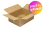 Wellpapp-Faltkarton 1-wellig, braun, Qual. 1.20, DIN C4 - bedruckt