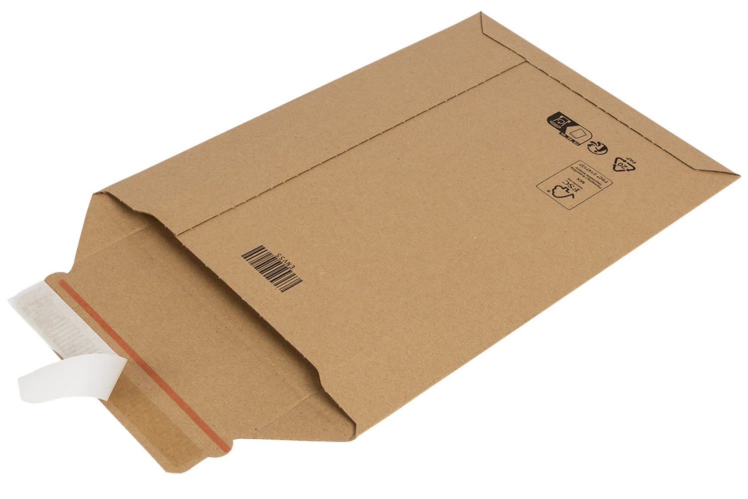 Wellpapp-Versandtasche, braun, Qual. 1.02E, DIN C4