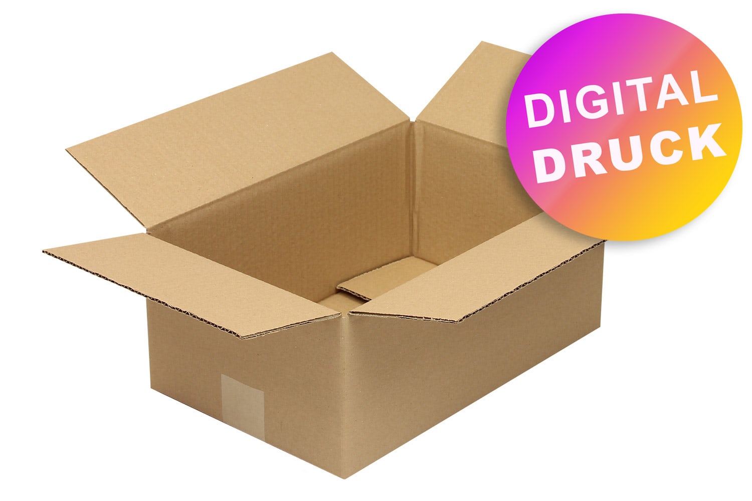 Wellpapp-Faltkarton 1-wellig von 350 - 399 mm Länge - bedruckt