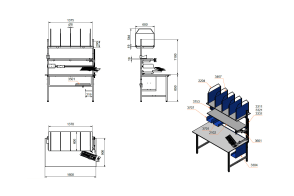 Packtisch "Premium", 1.600 mm Länge, 9070504 Packtisch "Premium", 1.600 mm Länge, 9070504