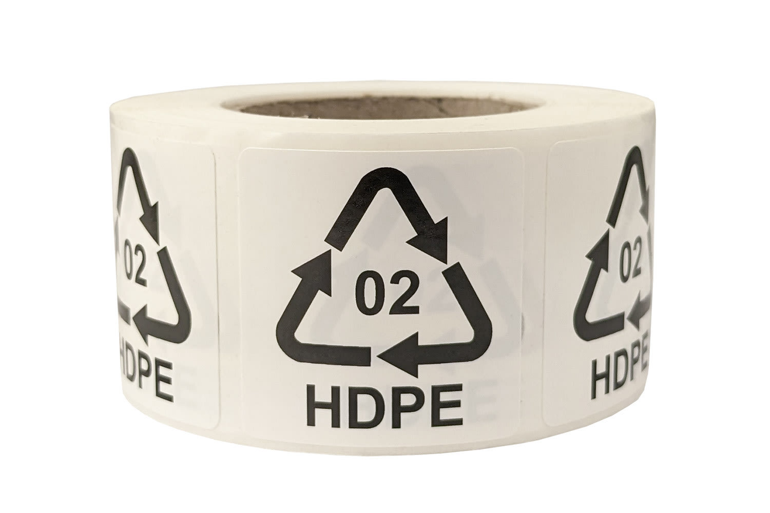 Hinweisetiketten mit Recycling Code, selbstklebend