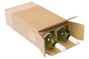 PTZ-Flaschenkarton 2er, braun, postgeprüft, 5233233