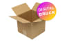 Wellpapp-Faltkarton 1-wellig, Modulkarton, braun, Qual. 1.20 - bedruckt