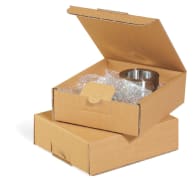 Klappschachtel aus Feinwelle 1-wellig, braun, Qual. 1.10, DIN A6, 5212123 Klappschachtel aus Feinwelle 1-wellig, braun, Qual. 1.10, DIN A6, 5212123