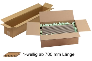 Wellpapp-Faltkarton 1-wellig ab 700 mm Länge, m5011130
