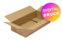 Wellpapp-Faltkarton 1-wellig, Modulkarton, braun, Qual. 1.30 - bedruckt