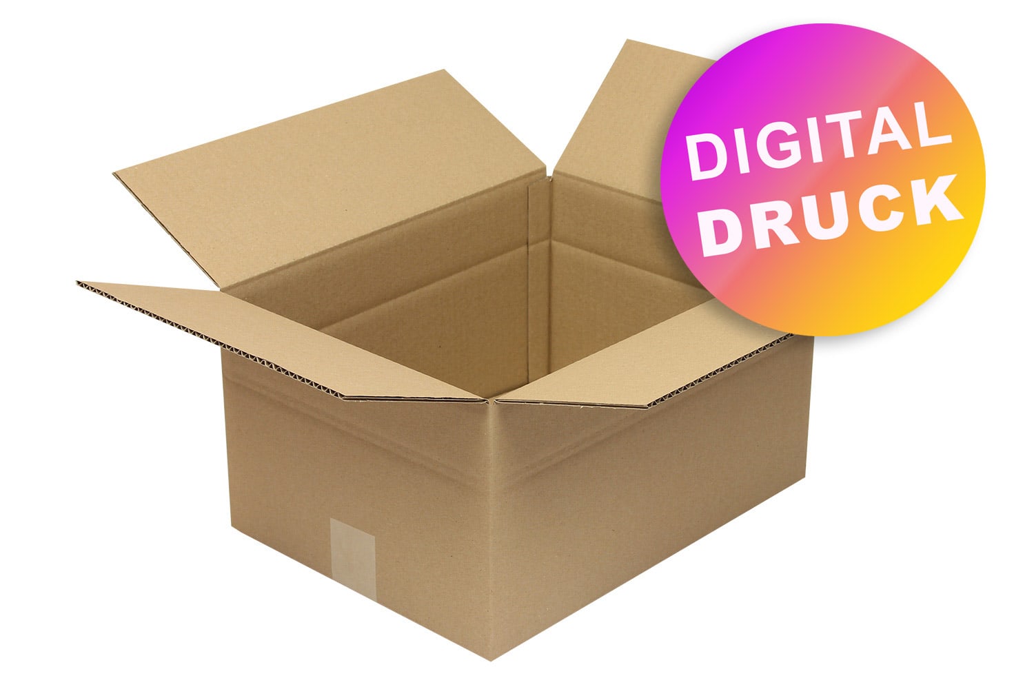 Wellpapp-Faltkarton 1-wellig von 350 - 399 mm Länge - bedruckt