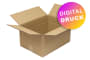 Wellpapp-Faltkarton 1-wellig, Modulkarton, braun, Qual. 1.20 - bedruckt