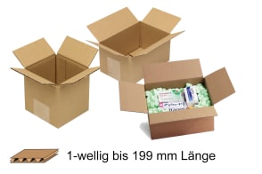Wellpapp-Faltkarton 1-wellig bis 199 mm Länge, m5011105