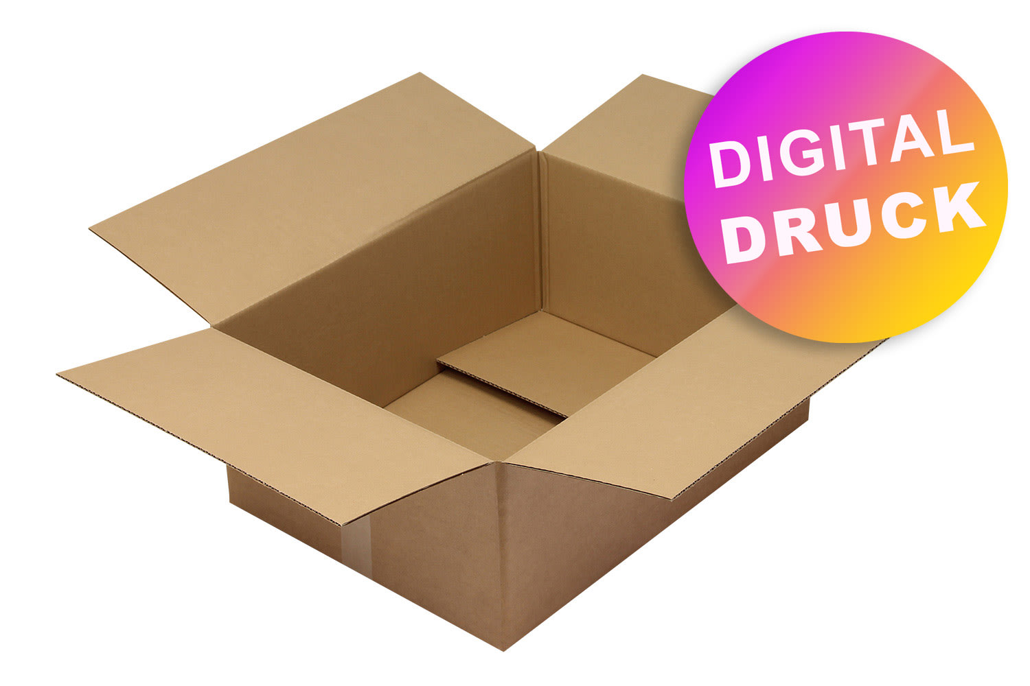 Wellpapp-Faltkarton 1-wellig von 600 - 699 mm Länge - bedruckt