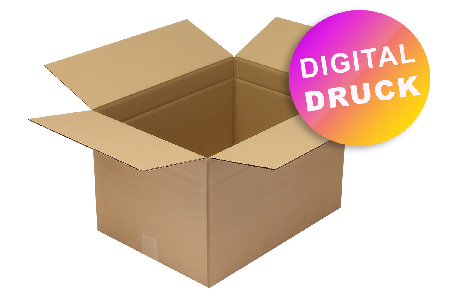 Wellpapp-Faltkarton 1-wellig von 500 - 599 mm Länge - bedruckt