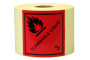 Gefahrgut-Etiketten aus Papier, "Flammable Liquid", Kl. 3