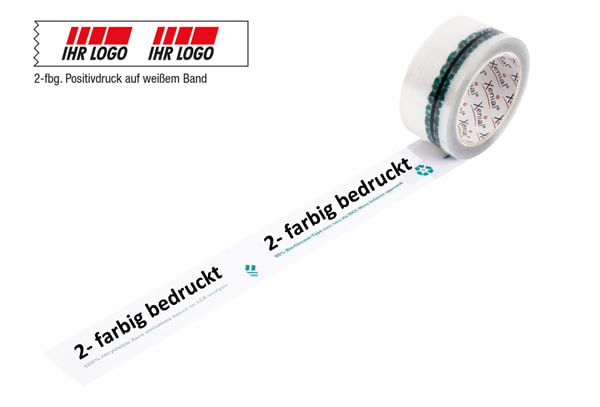 Xenial PP-Klebeband, positiver Druck, weiß
