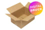 Wellpapp-Faltkarton 1-wellig, braun, Qual. 1.20, DIN A4 - bedruckt