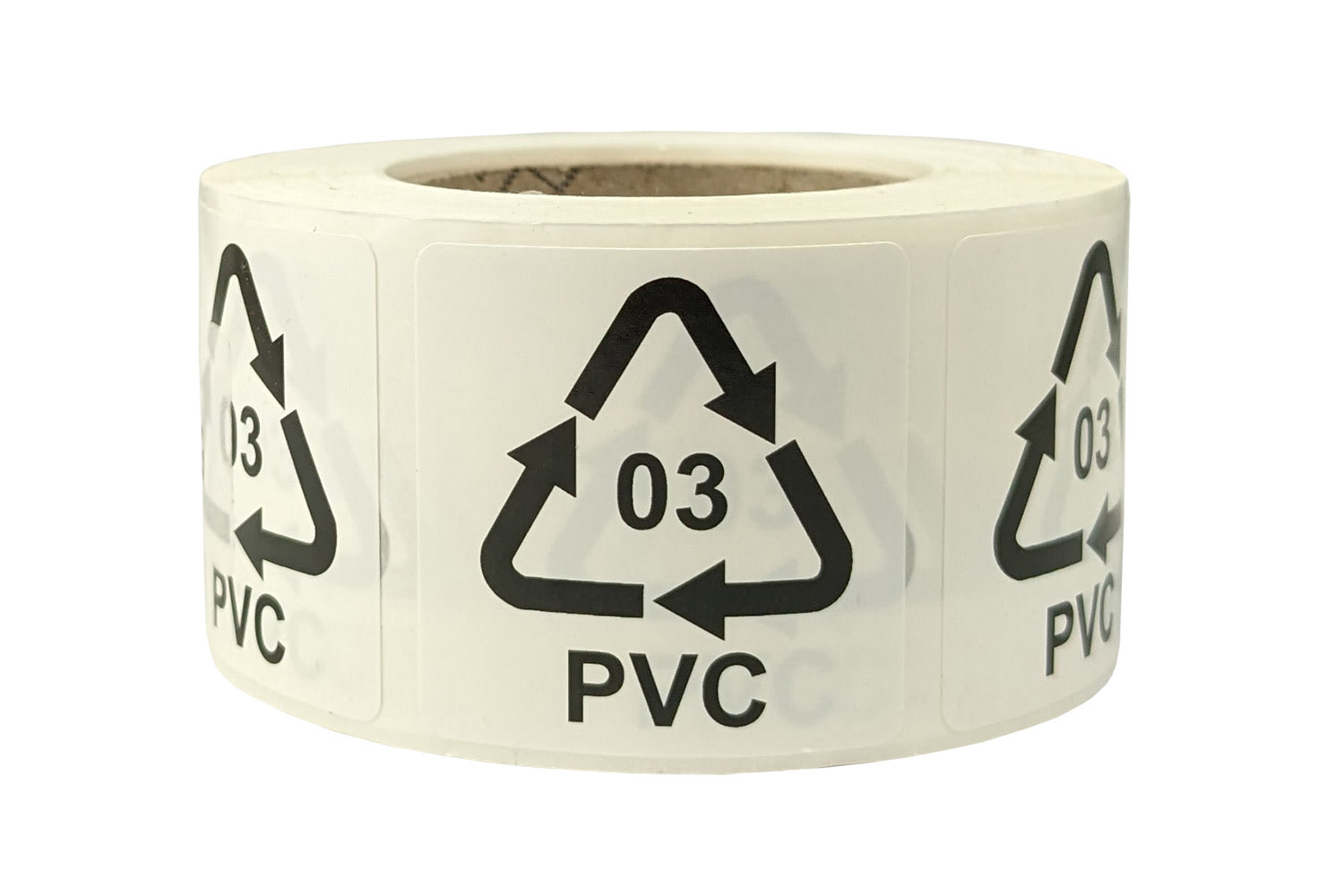 Hinweisetiketten mit Recycling Code, selbstklebend