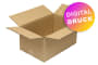 Wellpapp-Faltkarton 2-wellig, braun, Qual. 2.20 - bedruckt