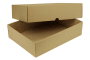 Stülpdeckelkarton, Mikrowellpappe, braun, DIN A3 Stülpdeckelkarton, Mikrowellpappe, braun, DIN A3