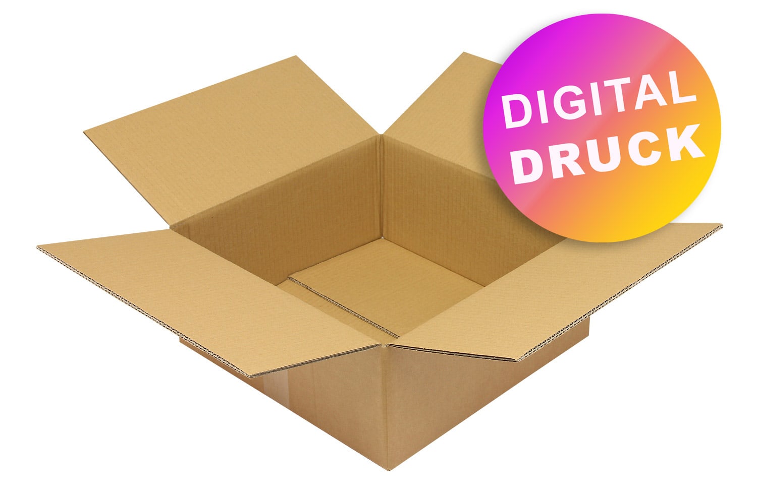 Wellpapp-Faltkarton 2-wellig 400 - 499 mm Länge - bedruckt