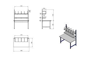 Packtisch "Basic Plus", 1.600 mm Länge , 9070502 Packtisch "Basic Plus", 1.600 mm Länge , 9070502