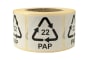 Hinweisetiketten mit Recycling Code, selbstklebend 