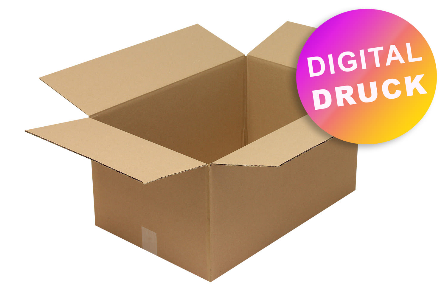 Wellpapp-Faltkarton 1-wellig von 500 - 599 mm Länge - bedruckt