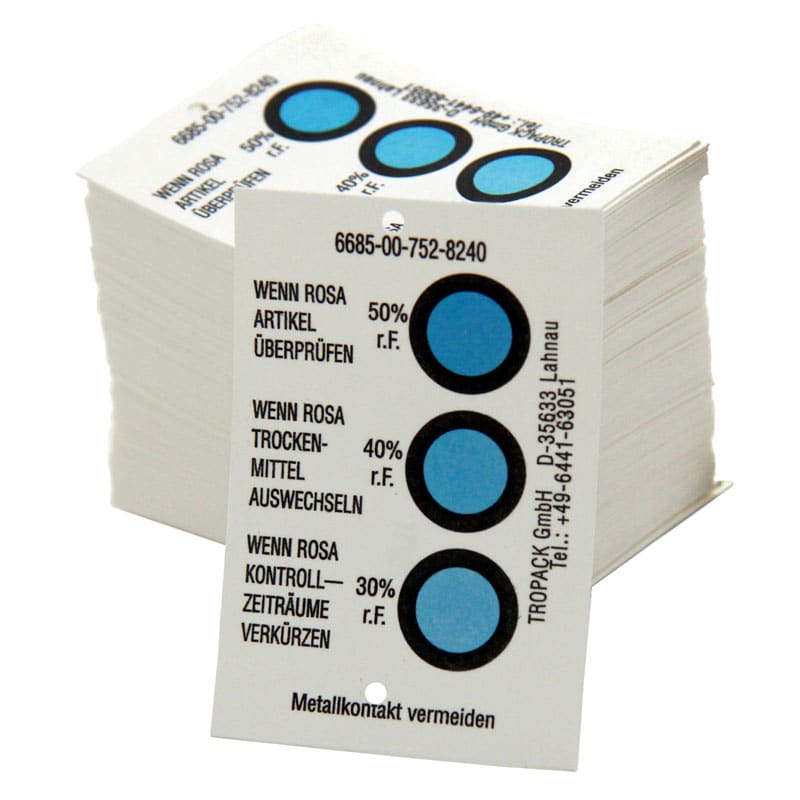 Feuchtigkeitsindikator, Kartenindikator