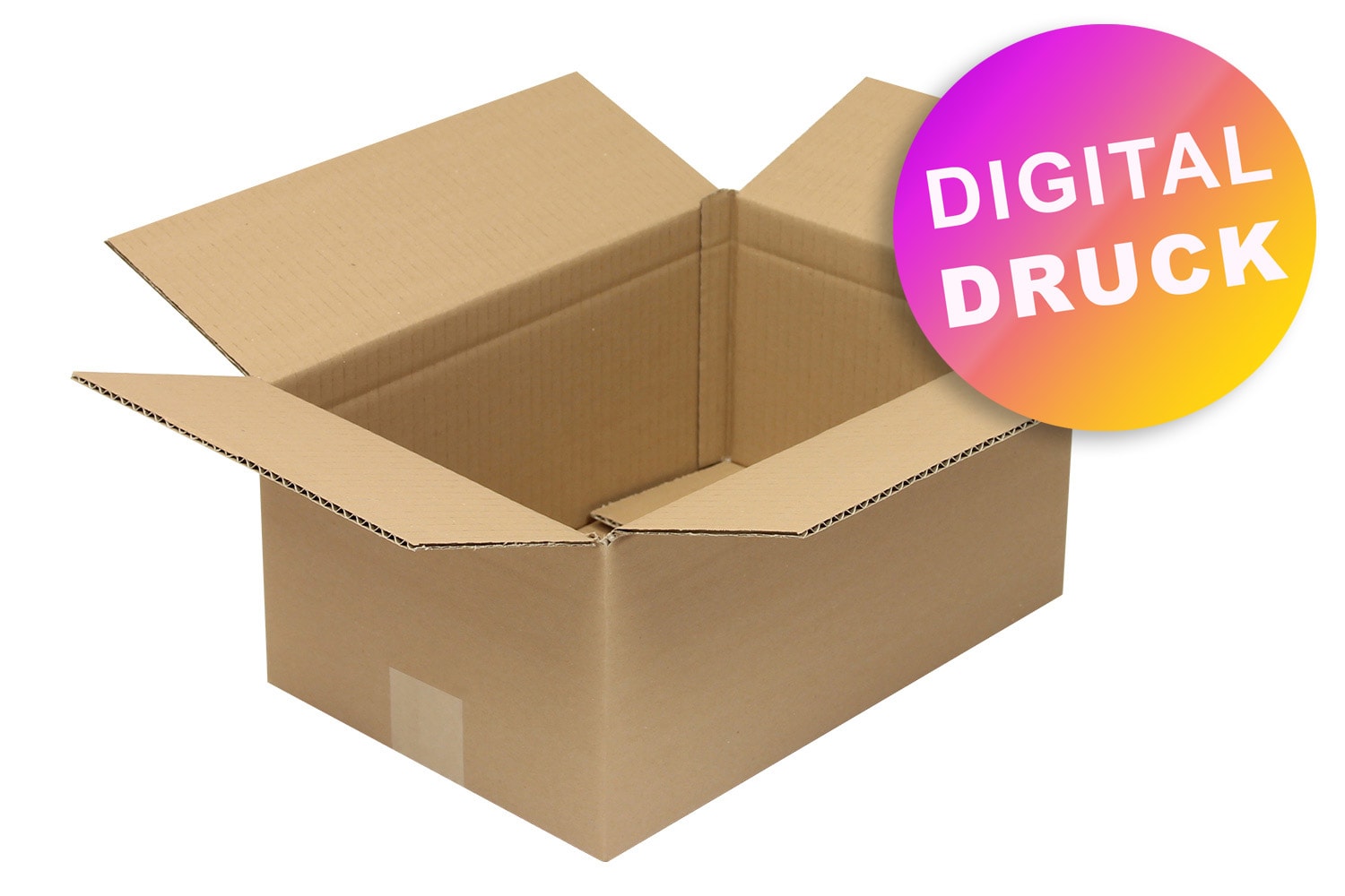 Wellpapp-Faltkarton 1-wellig von 350 - 399 mm Länge - bedruckt
