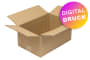 Wellpapp-Faltkarton 1-wellig, braun, Qual. 1.20, DIN C4 - bedruckt