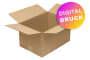 Wellpapp-Faltkarton 1-wellig, braun, Qual. 1.20, DIN C4 - bedruckt