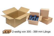 Wellpapp-Faltkarton 2-wellig 300 - 399 mm Länge, m5012044 Wellpapp-Faltkarton 2-wellig 300 - 399 mm Länge, m5012044