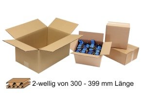 Wellpapp-Faltkarton 2-wellig 300 - 399 mm Länge, m5012044