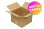 Wellpapp-Faltkarton 1-wellig, quadratisch, braun, Qual. 1.10 - bedruckt