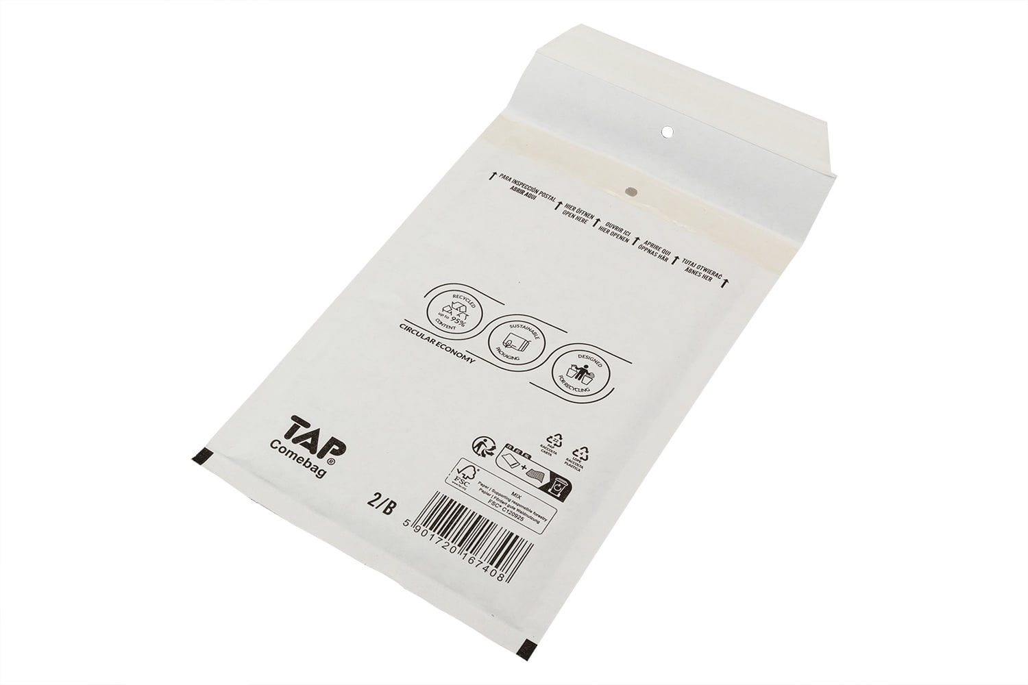 Luftpolster-Versandtasche, weiß