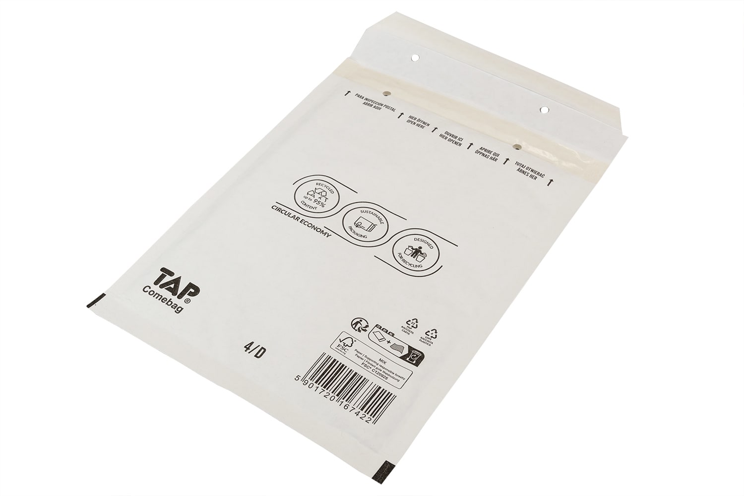 Luftpolster-Versandtasche, weiß