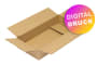 Wellpapp-Faltkarton 1-wellig, braun, Qual. 1.20 - bedruckt