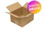 Wellpapp-Faltkarton 1-wellig, braun, Qual. 1.20 - bedruckt