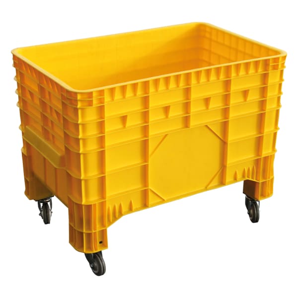 Transport-Containerwagen, gelb